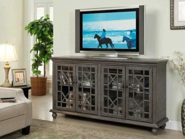 Entertainment Stand with TV on it