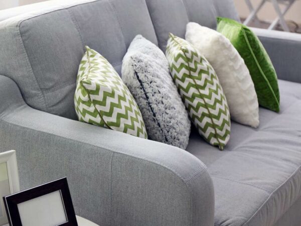 Pillows on a sofa