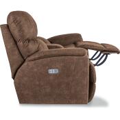 Trouper Power Reclining Loveseat w/ Headrest & Console Loveseats Customizable
