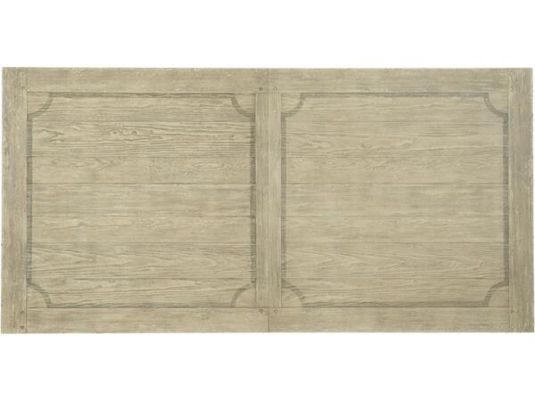 Ciao Bella 84in Trestle Table with 2-18in Leaves in White/Black - Image 3