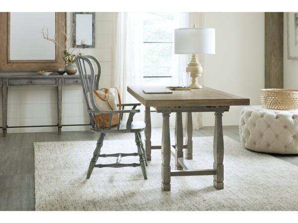 Ciao Bella Spindle Back Arm Chair in Speckled Grey - Image 3