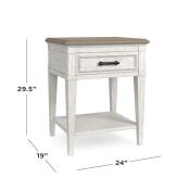 Bella Wood Top Bedside Table Nightstands Bassett Furniture
