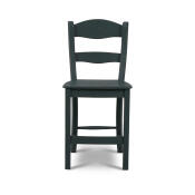 Peg & Dowel Ladder Back Counter Stool w/ Wooden Seat - Image 2