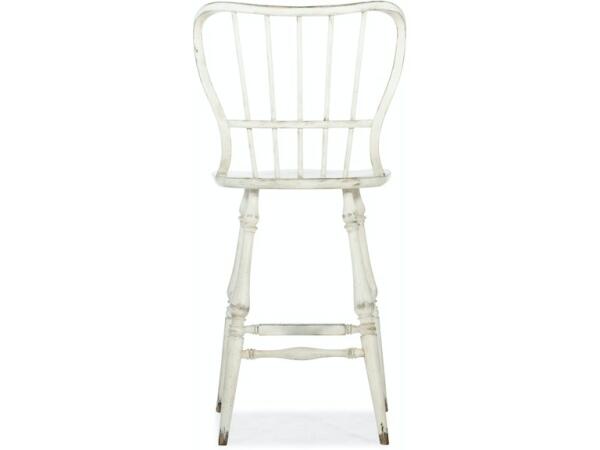 Ciao Bella Spindle Back Bar Stool-White - Image 2