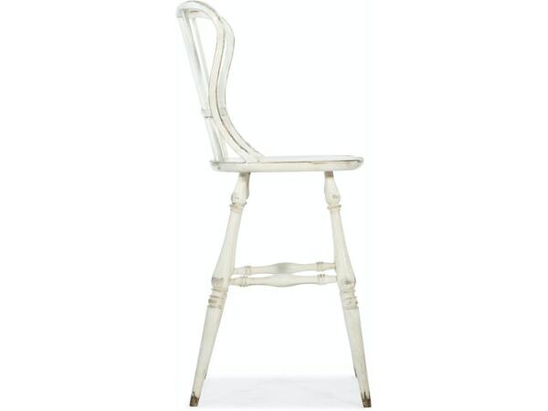 Ciao Bella Spindle Back Bar Stool-White - Image 3