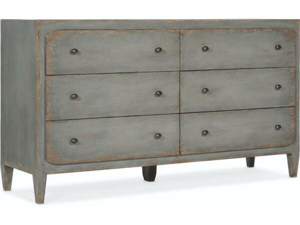 Ciao Bella Six-Drawer Dresser Dressers Hooker Furniture