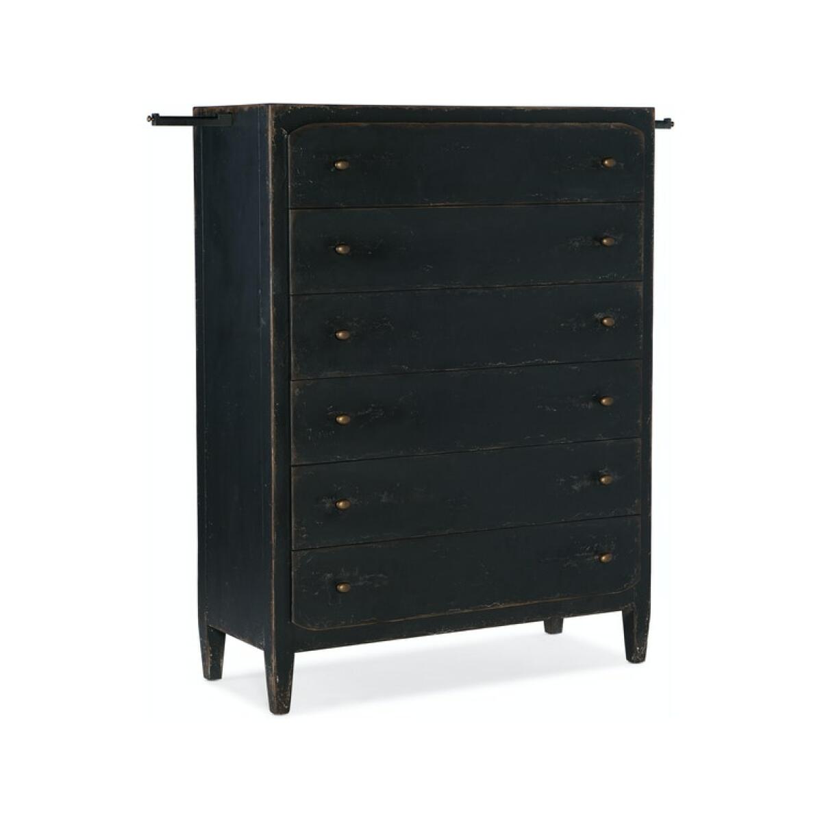 Ciao Bella Six-Drawer Chest Black Chests Hooker Furniture