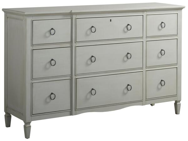 Summer Hill French Grey Nine Drawer Dresser - Image 2