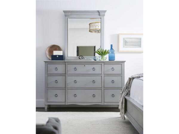 Summer Hill French Grey Nine Drawer Dresser - Image 3