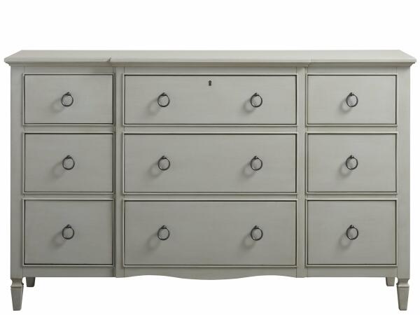 Summer Hill French Grey Nine Drawer Dresser Dressers Universal Furniture