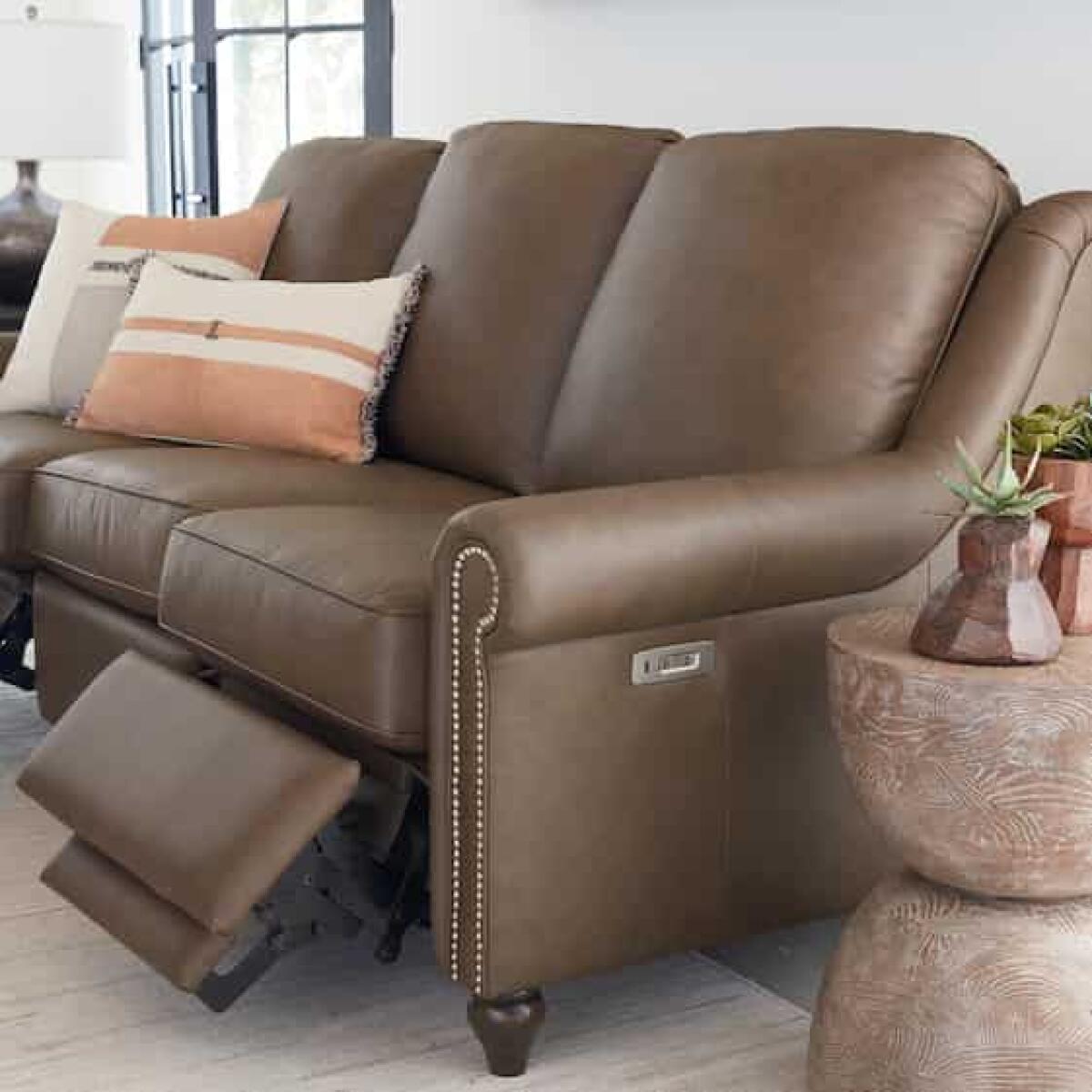 Benchmade Reclining Motion Leather Sofa Sofas Bassett Furniture