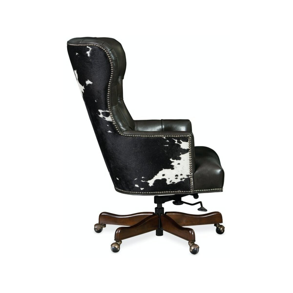 Katherine Executive Swivel Tilt Chair w/ Black & White HOH Office Chairs Hooker Furniture