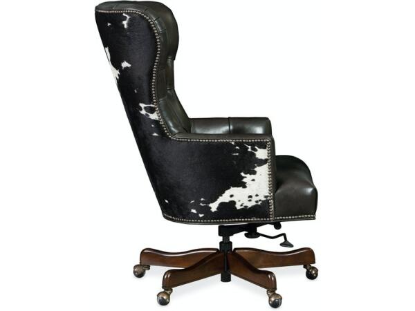 Katherine Executive Swivel Tilt Chair w/ Black & White HOH Office Chairs Hooker Furniture