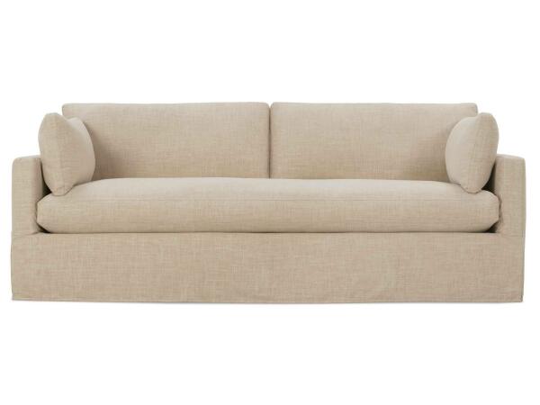 The Sylvie Customizable Sofa with Bench Seat and Slip Cover Sofas Customizable