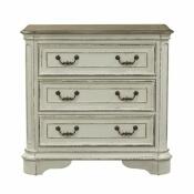 Magnolia Manor 3 Drawer Bedside Chest w/ Charging Station Chests Liberty Furniture