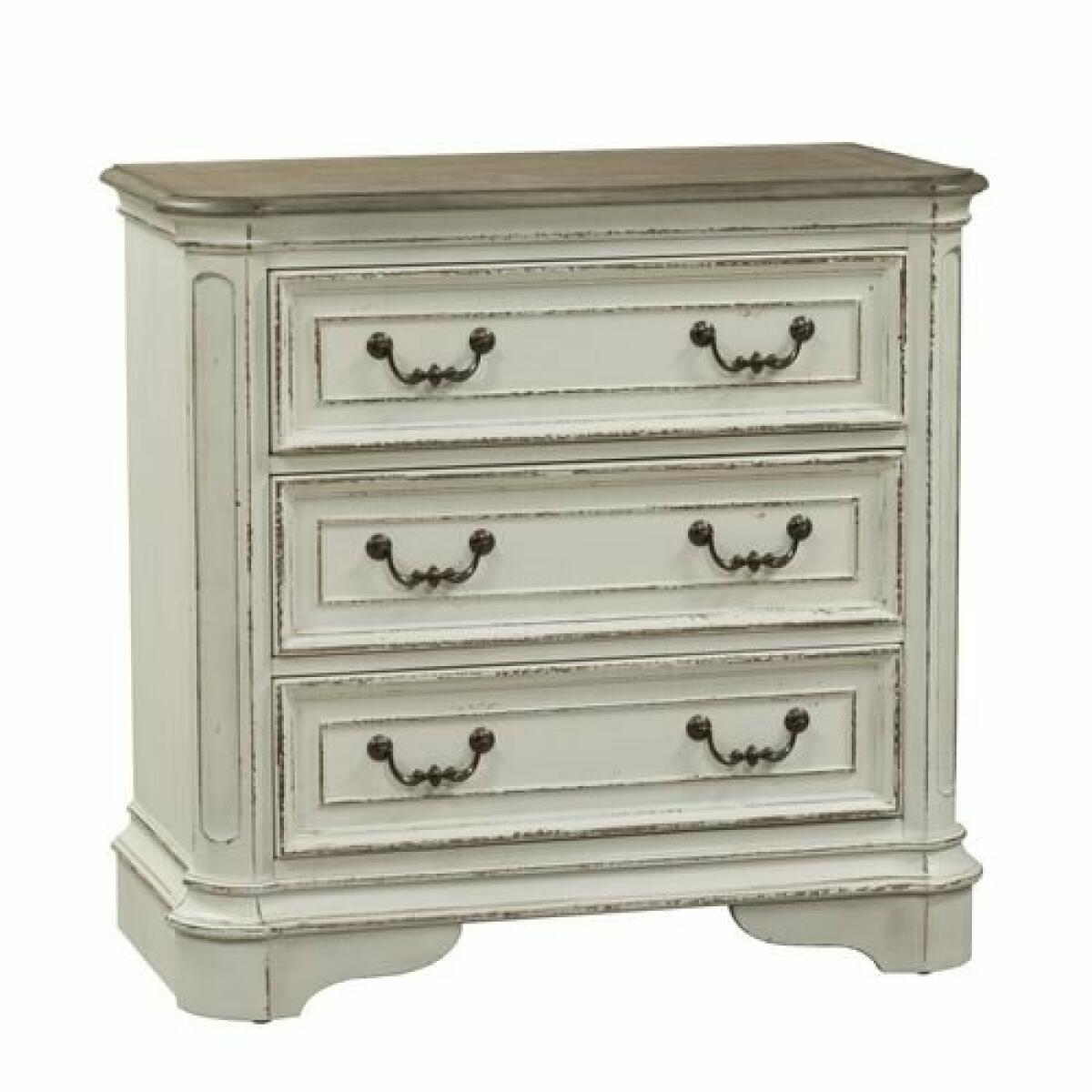 Magnolia Manor 3 Drawer Bedside Chest w/ Charging Station Chests Liberty Furniture