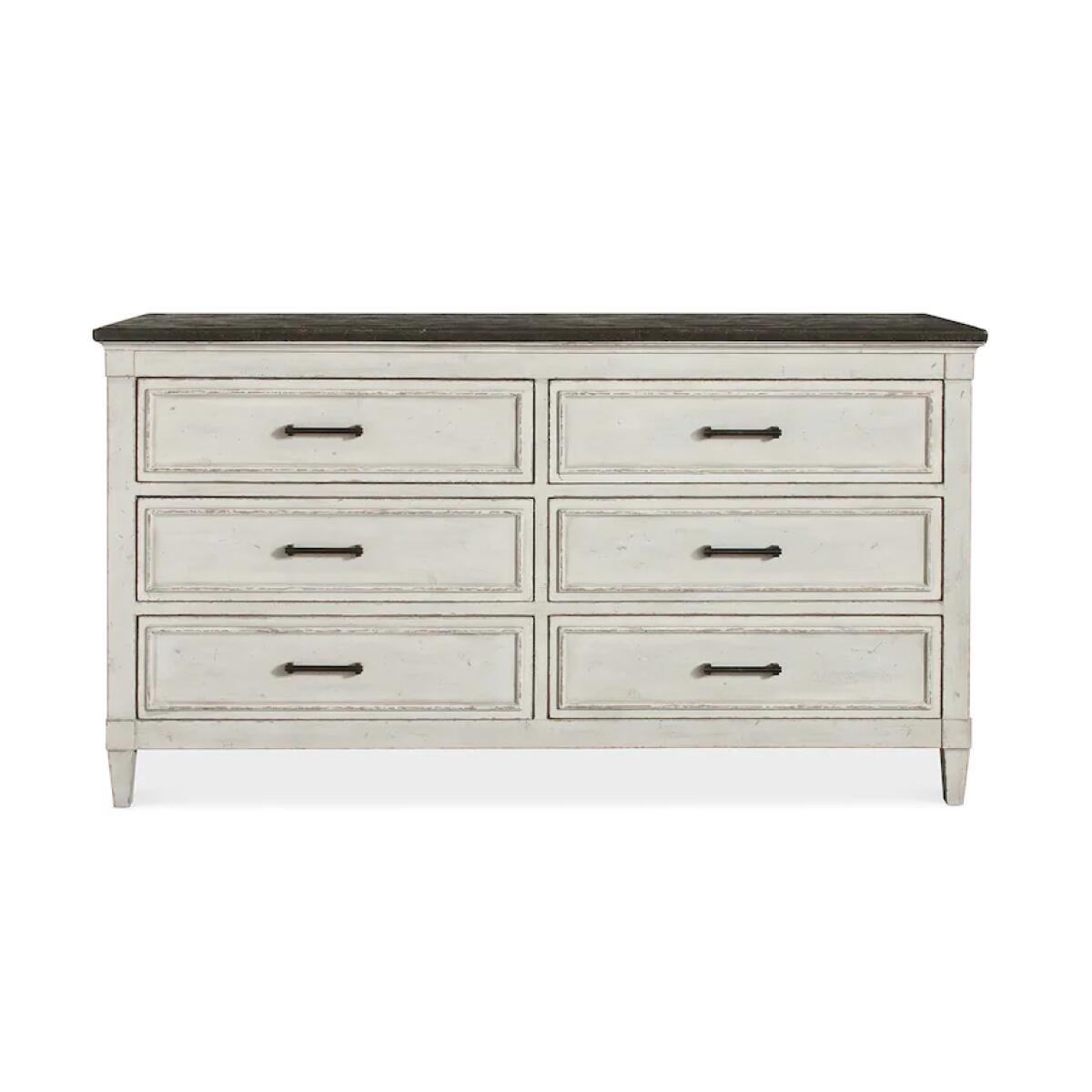 Bella 6 Drawer Stone Top Dresser Dressers Bassett Furniture