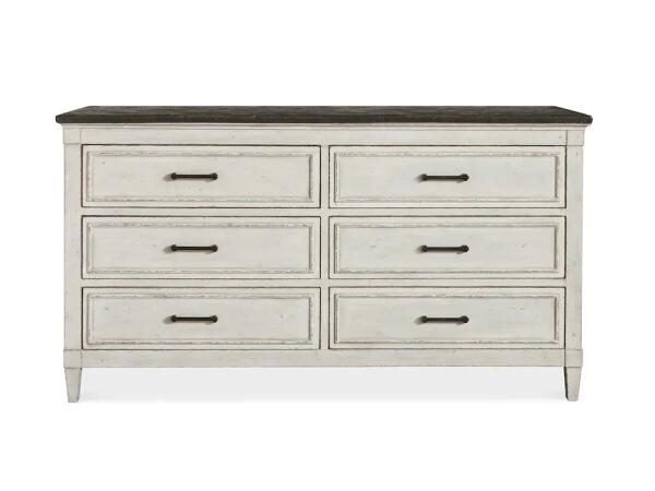 Bella 6 Drawer Stone Top Dresser Dressers Bassett Furniture