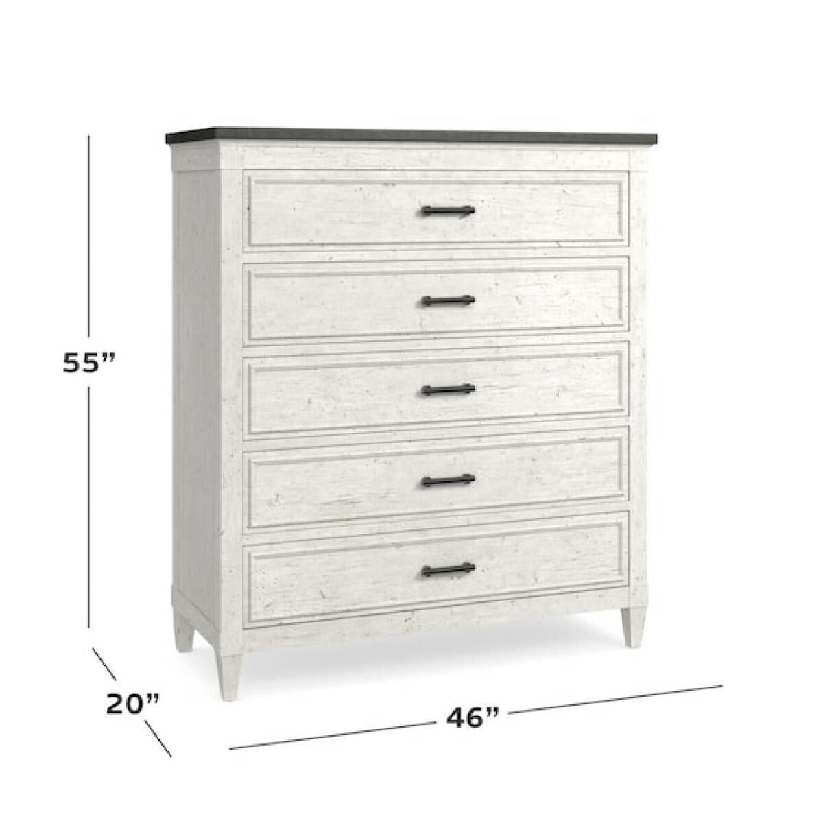 Bella Stone Top 5 Drawer Chest Chests Bassett Furniture