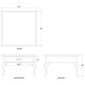 Gentleman's Chess Table 2 Drawer w/ Chess Set - Image 4