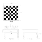 Logan Table 2 Drawer w/ Chess Set - Image 4