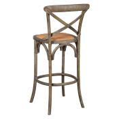 Bennett X-Back Stool 30'' (Brown Wash) - Image 3