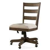 Perspectives Wood Back Upholstered Desk Chair - Image 2