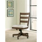 Perspectives Wood Back Upholstered Desk Chair - Image 5