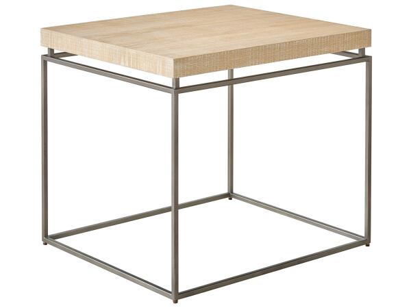 Modern Farmhouse End Table Rustic Natural Oak - Image 2