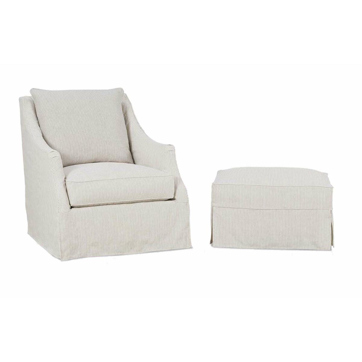 Kate Slipcover Swivel Chair Chairs Customizable