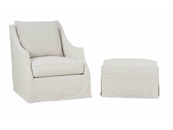Kate Slipcover Swivel Chair Chairs Customizable