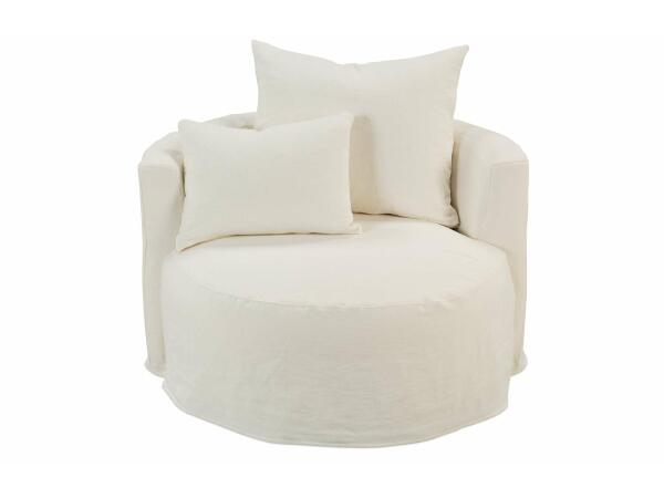 Leander Slipcover Swivel Chairs Customizable