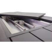 Portside Square Firepit – Slat Top with 18 lbs of Amber Fire Glass Sling Base - Image 2