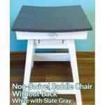 Non-Swivel Saddle Chair with Back Bar Height