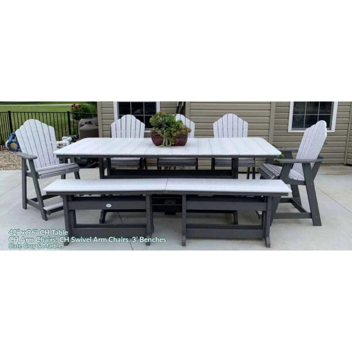 72″ Table Dining Height Outdoor Tables Customizable