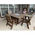 40" Square Fire Table Dining Height