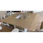 50" Square Fire Table Chat Height