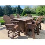 Rectangular Fire Table 72" Dining Height