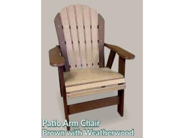 Non-Swivel Patio Arm Chair Dining Height Outdoor Chairs Customizable