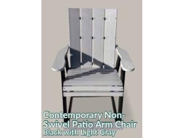 Contemporary Non-Swivel Arm Chair Dining Height Outdoor Chairs Customizable