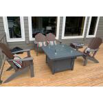 33" Square Fire Table Dining Height