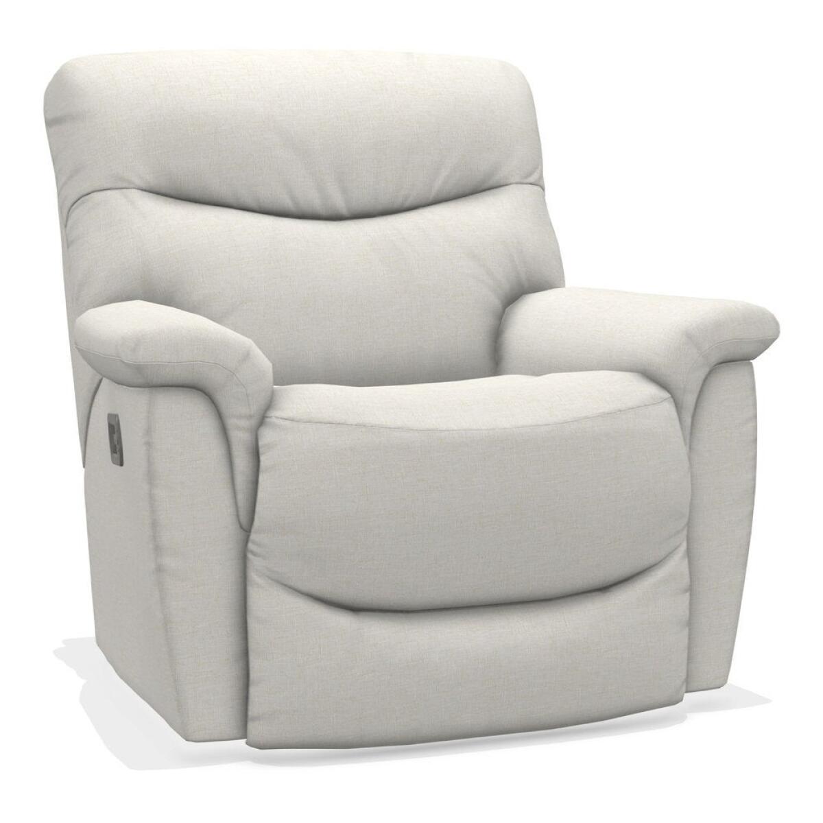 James Power Rocking Recliner w/ Headrest & Lumbar Recliners Customizable