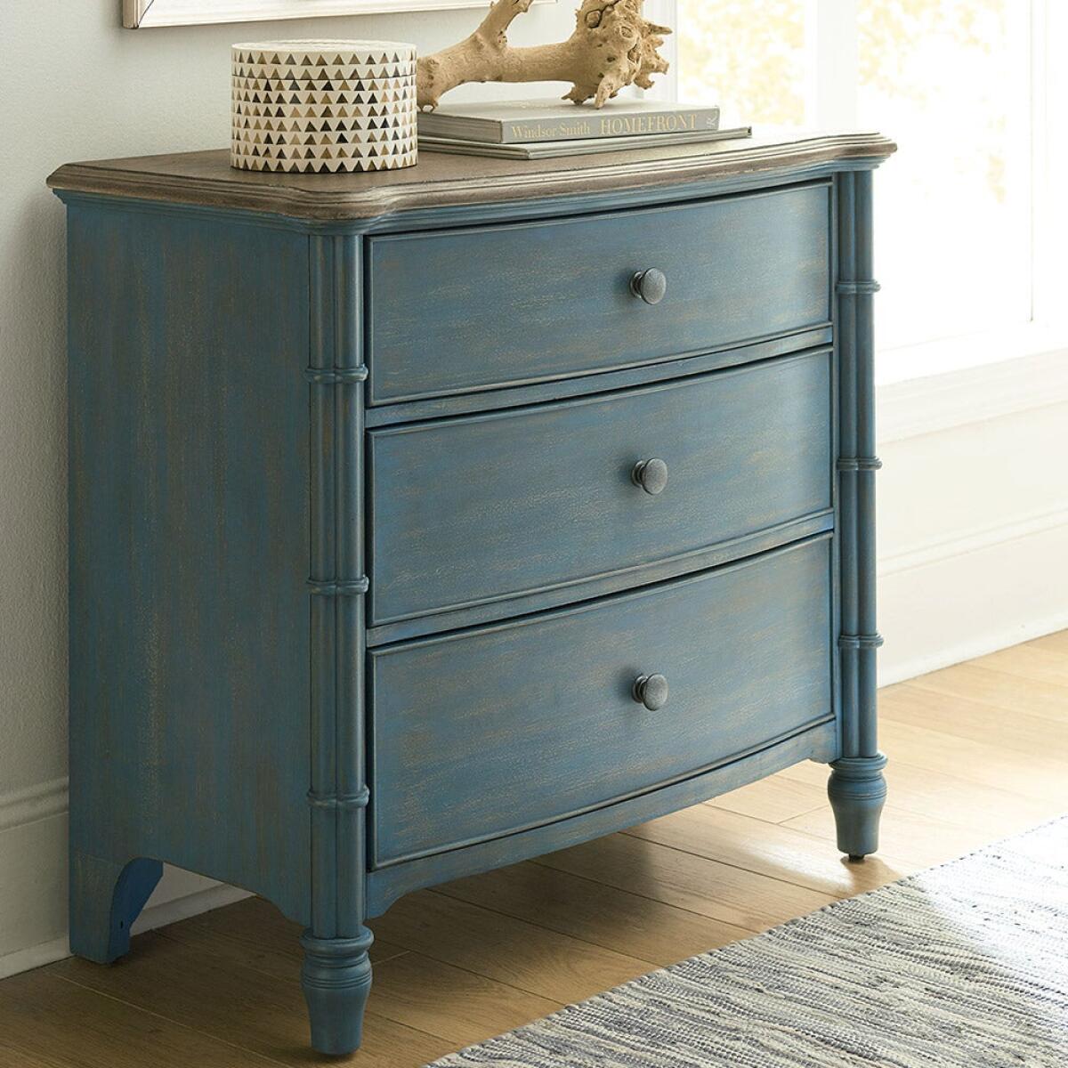 Litchfield Sundown Accent Chest Blue Nightstands La-Z-Boy