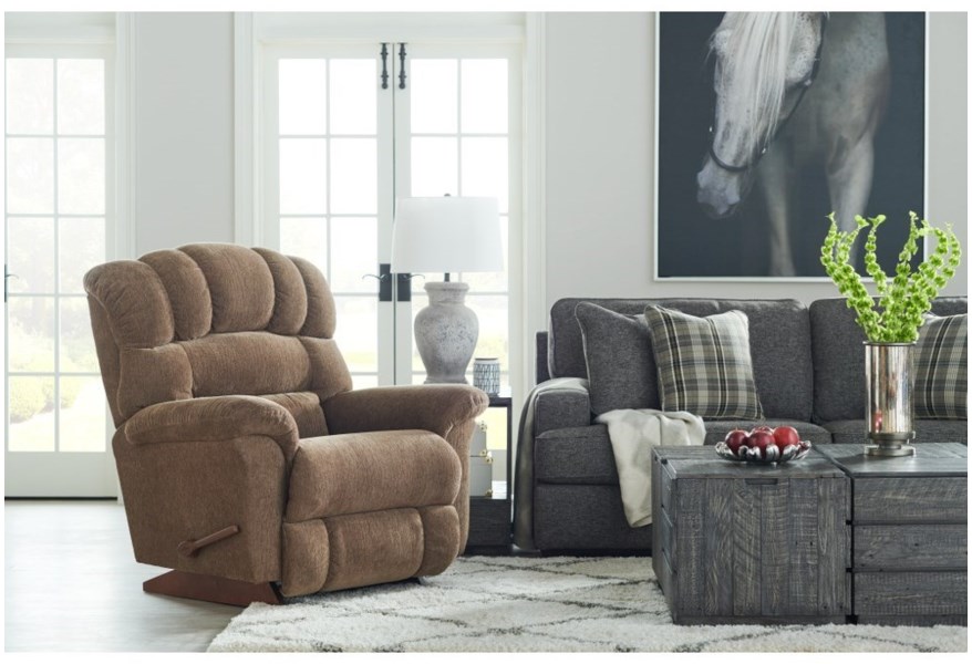 Randell Power Rocking Recliner w/ Headrest & Lumbar Recliners Customizable