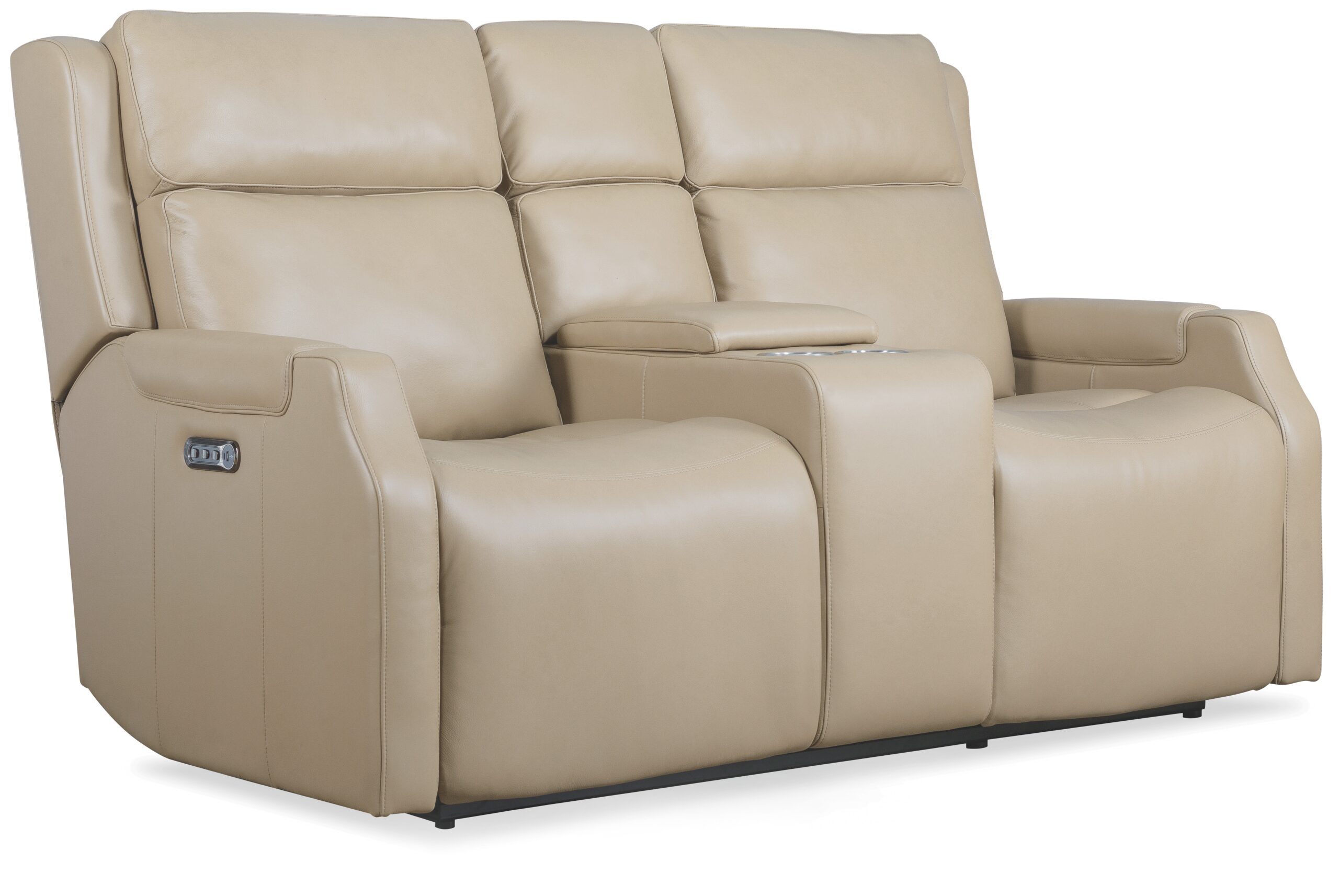 MS Living Room Nelson Zero Gravity Power Console Loveseat with Power Headrests and Lumbar