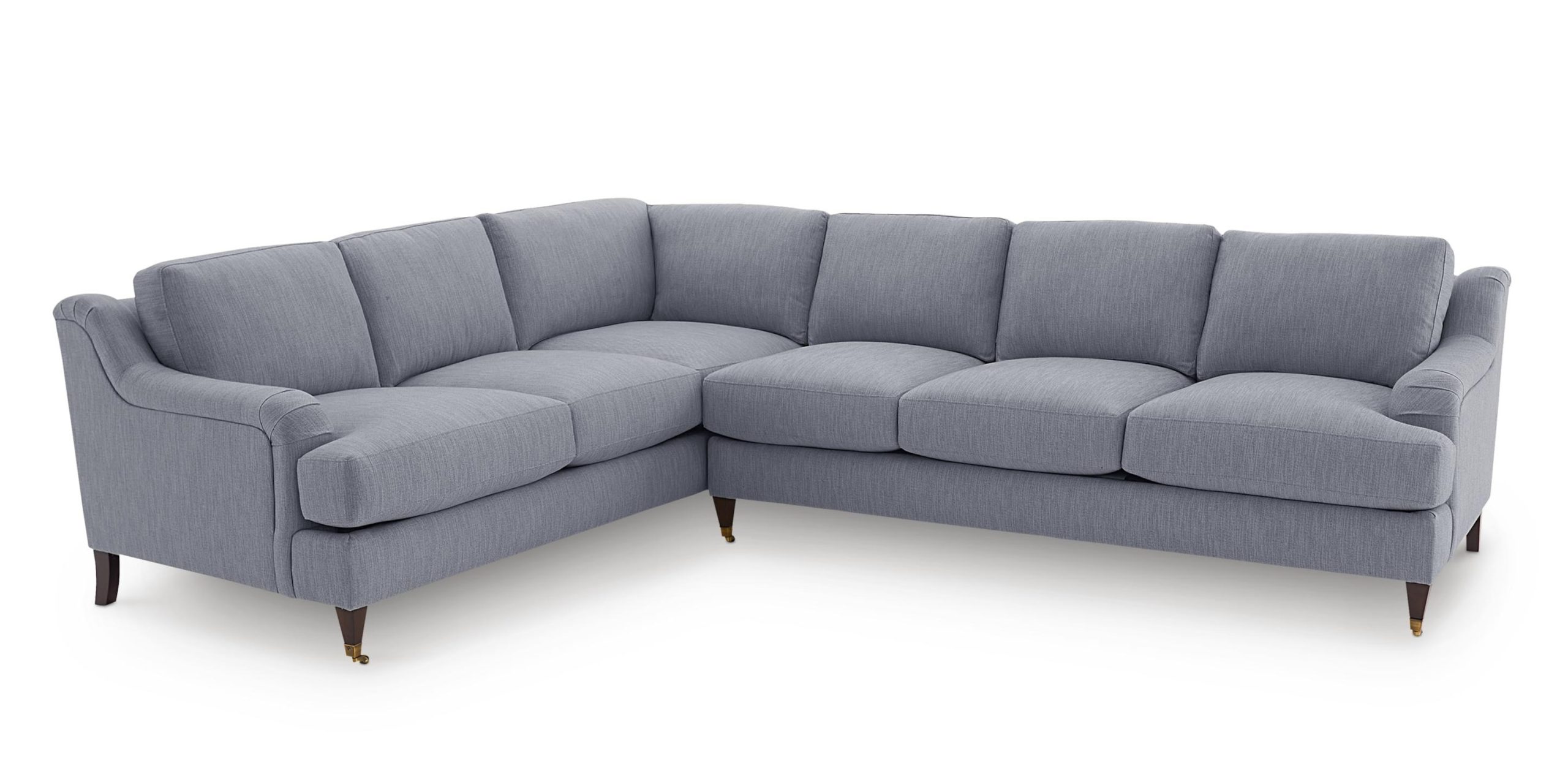 Stockten English Arm L-Shape Sectional with Casters