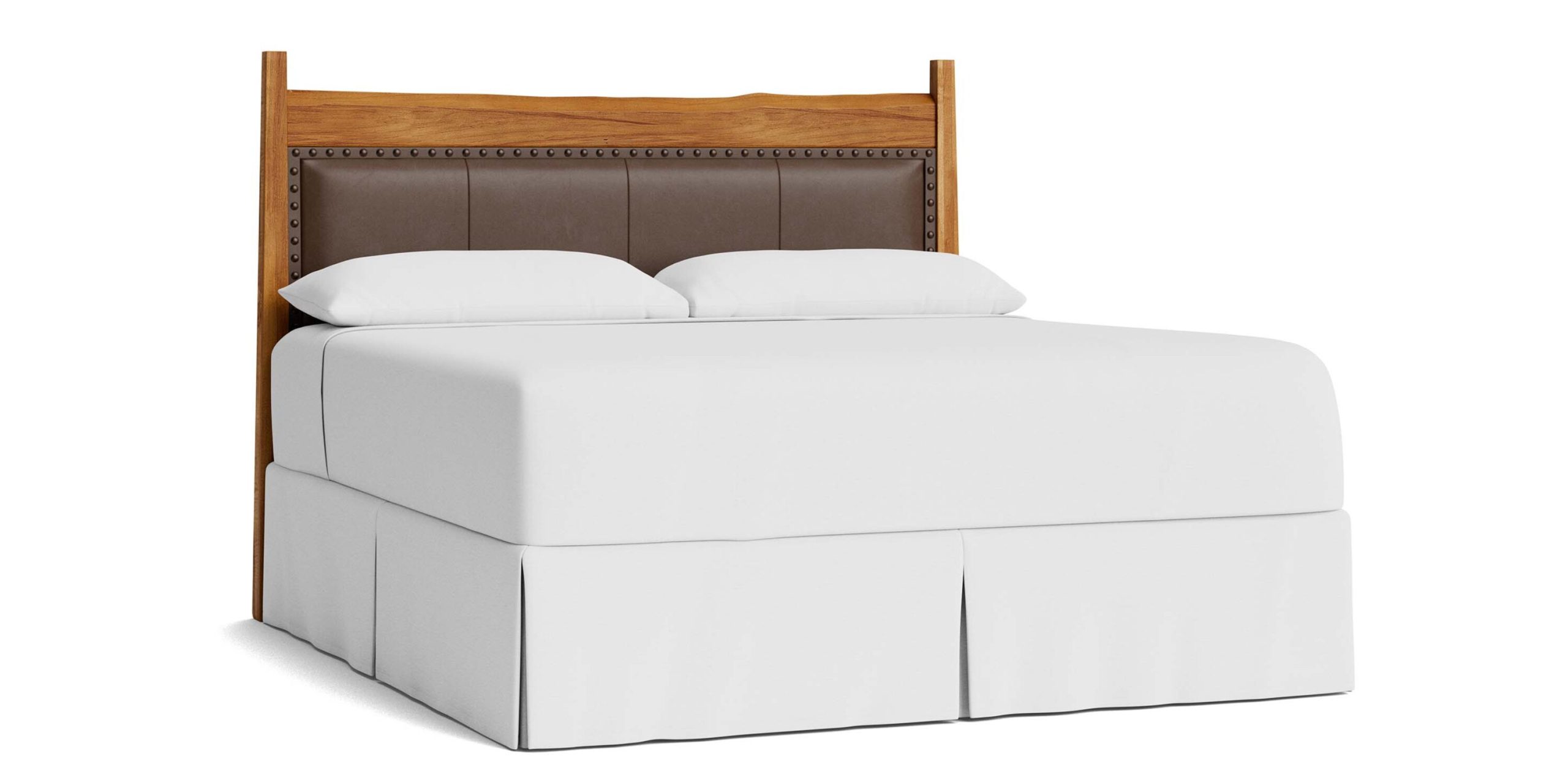 Heritage Live Edge Leather Upholstered Bed