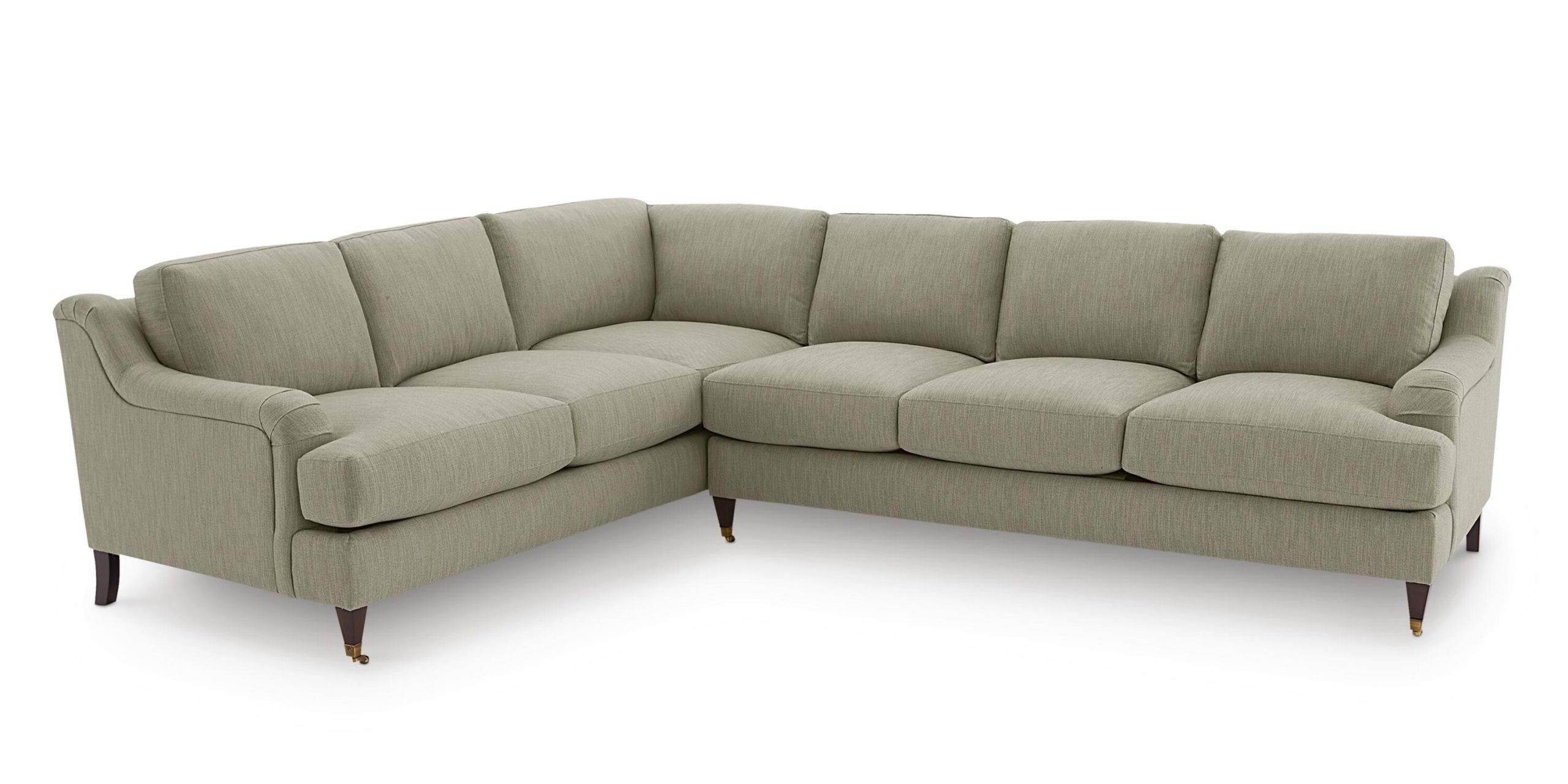 Stockten English Arm L-Shape Sectional with Casters