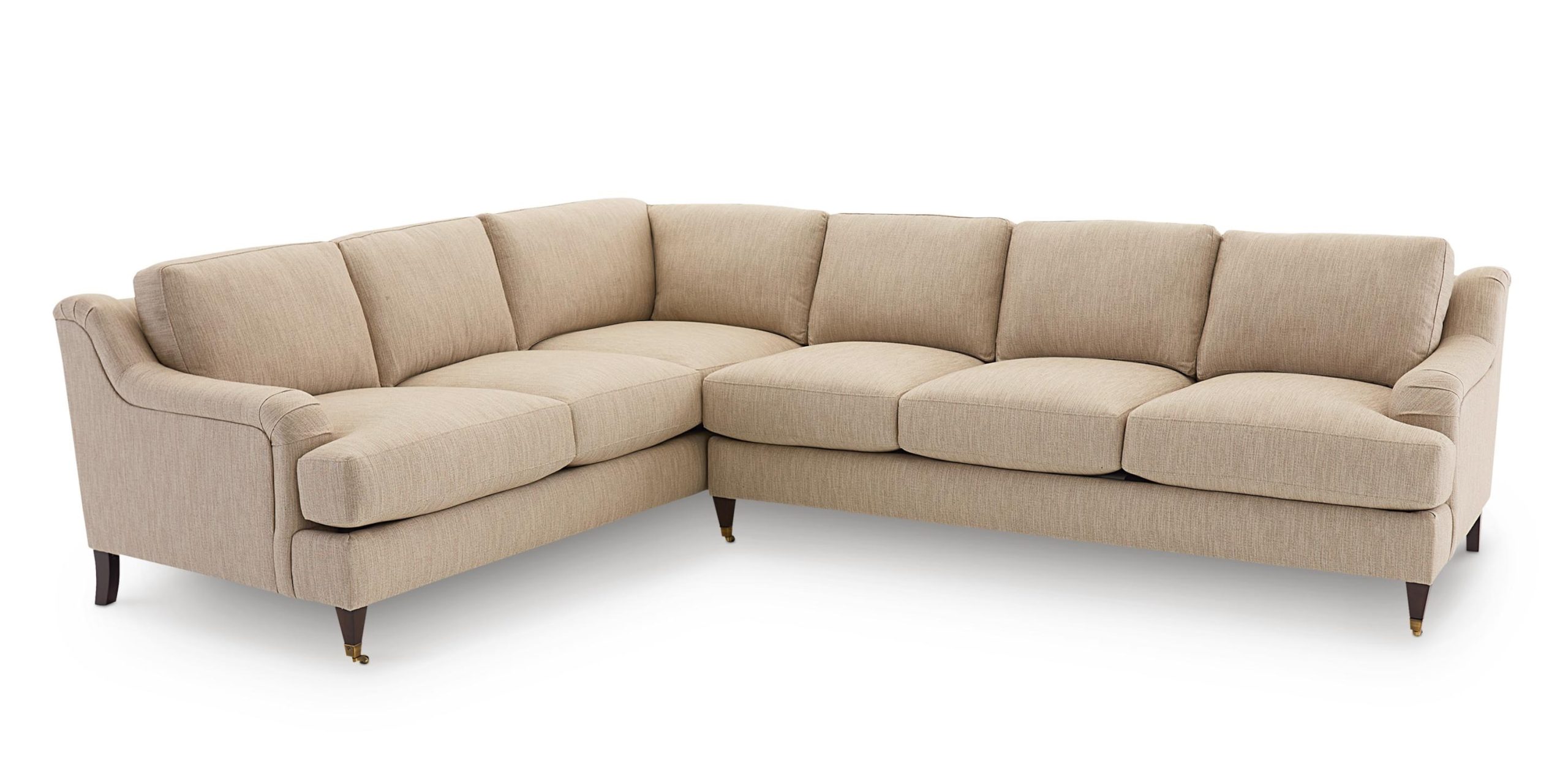 Stockten English Arm L-Shape Sectional with Casters