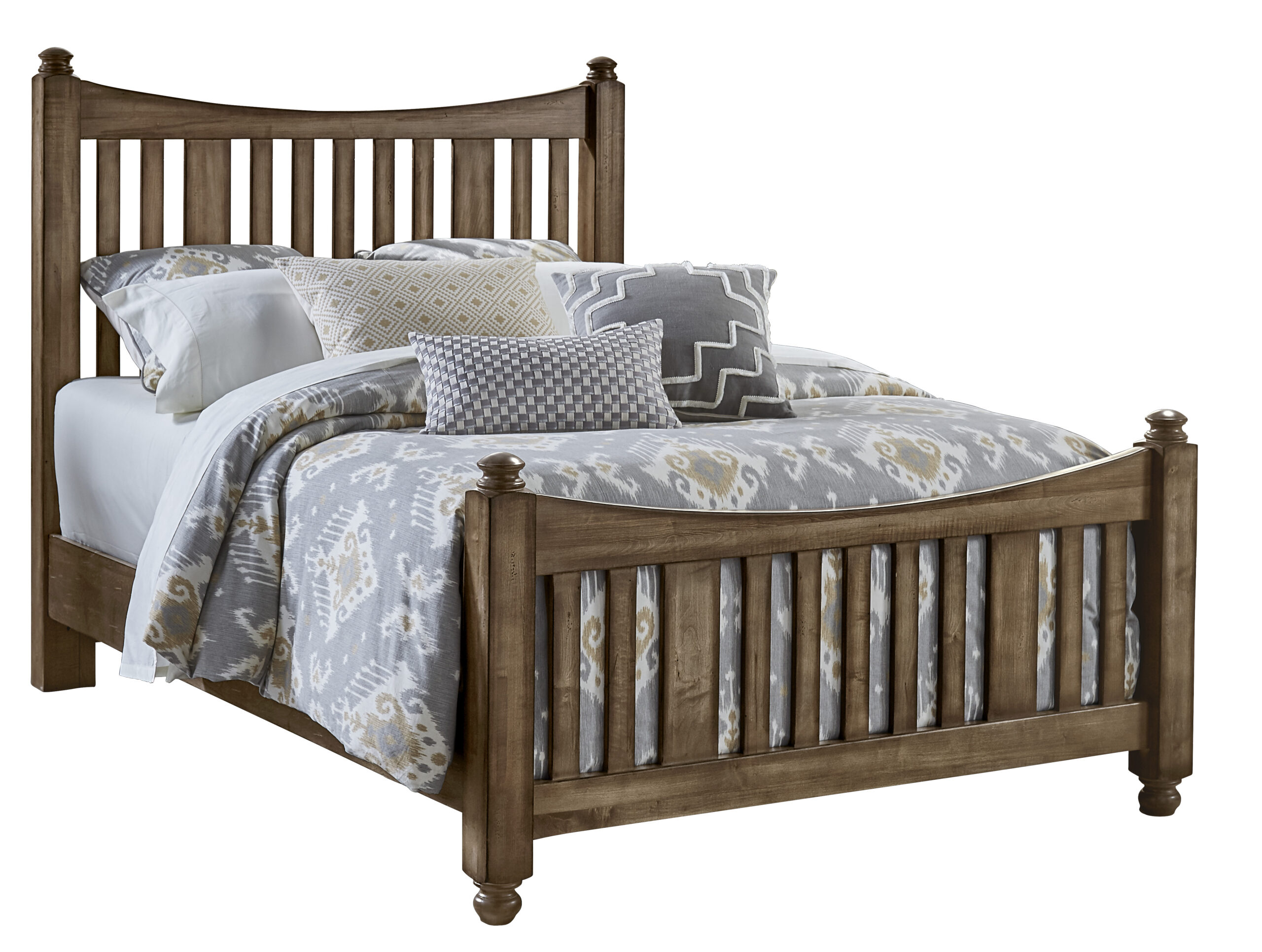 77690a2aa9949ffbf5df0e75e49bb30c Maple Road Slat Poster Bed With Slat Poster Footboard - 117-558/855/722 - Image 1
